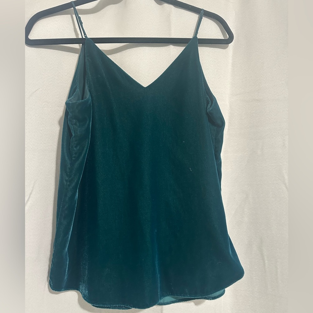Express Teal Velvet Camisole